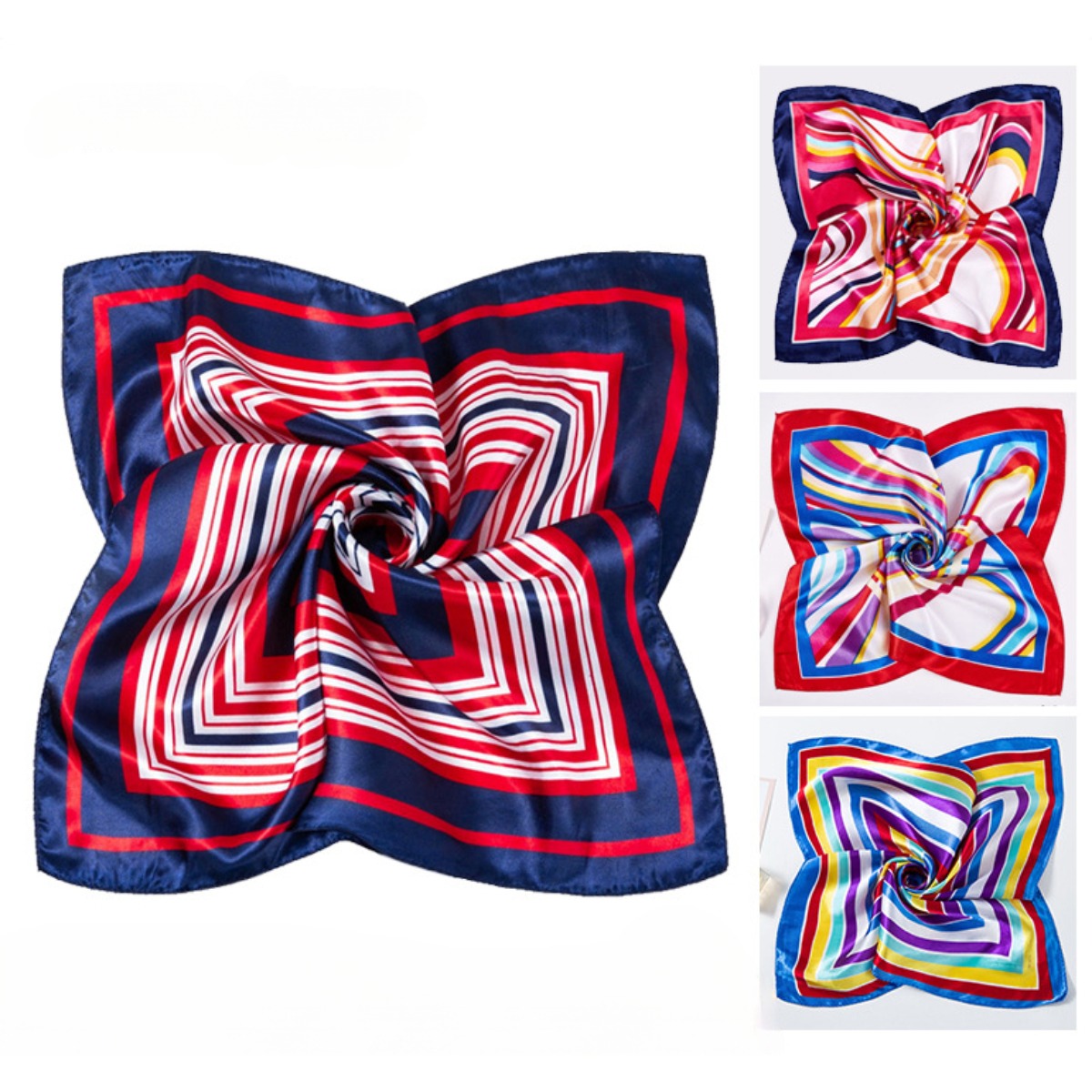 Face Scarf Mask - 50*50cm Square Silk Scarves Scarf Women's