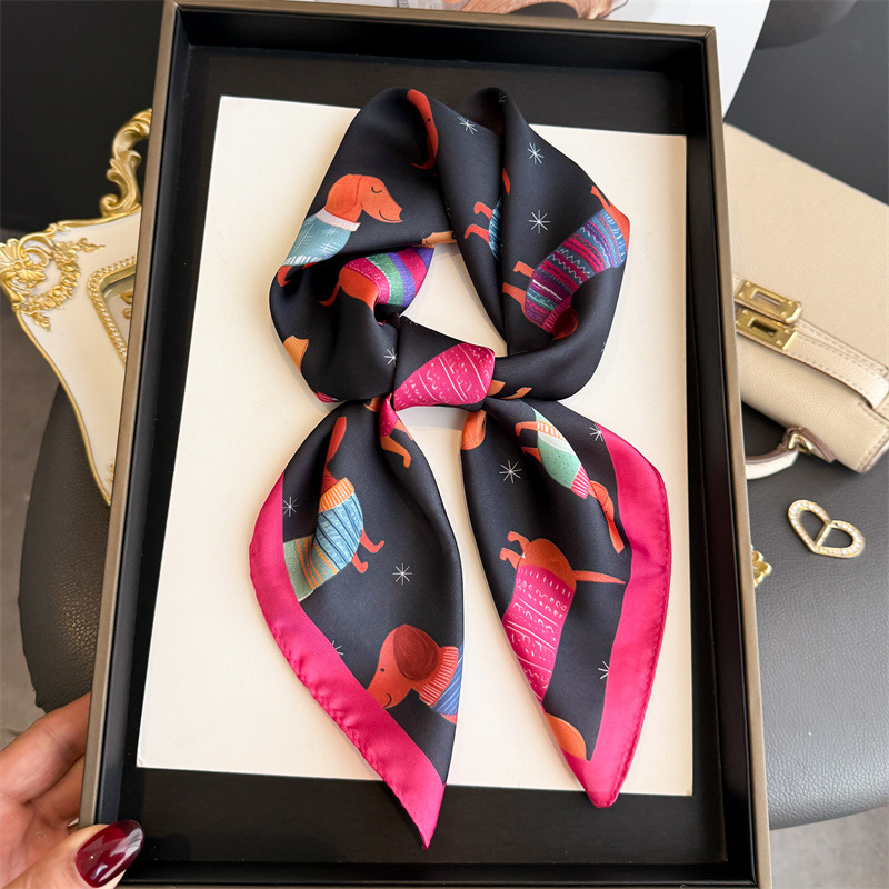 Face Scarf Mask - Fashion Wiener Dog Print Bandana Scarf