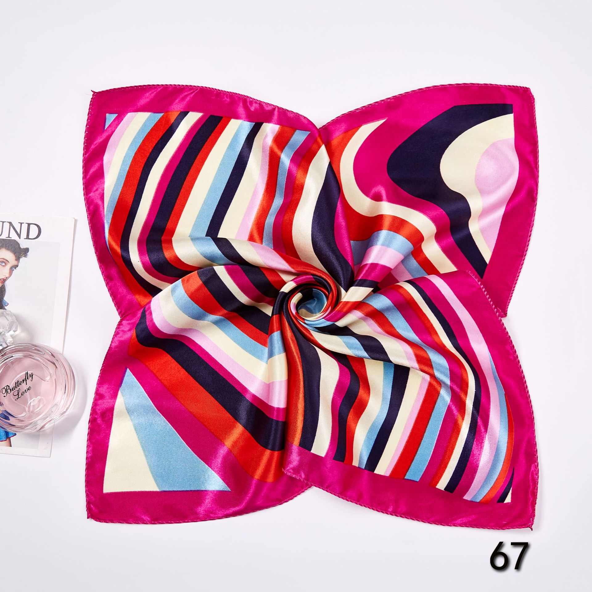 50*50cm Square Silk Scarves Sc - Face Scarf Mask review and price