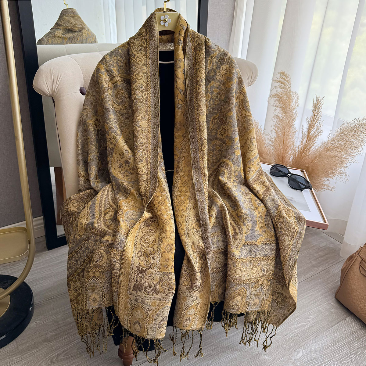 2025 Tassel Blanket Design Eth - Woven Scarf Blanket review and price
