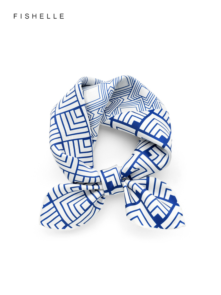 Geometric printed real silk tw - Face Scarf Mask review and price