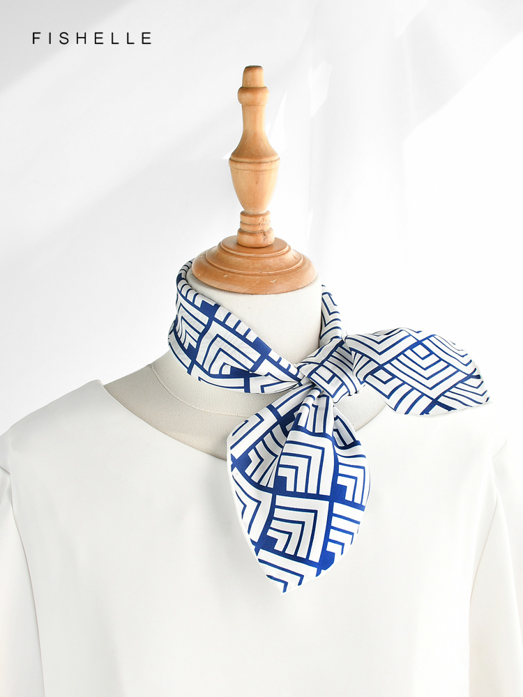 Geometric printed real silk tw - Face Scarf Mask review and price