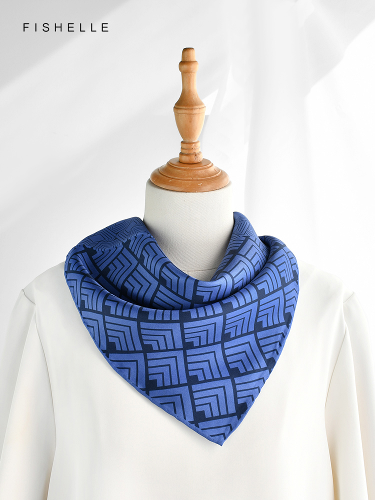 Geometric printed real silk tw - Face Scarf Mask review and price