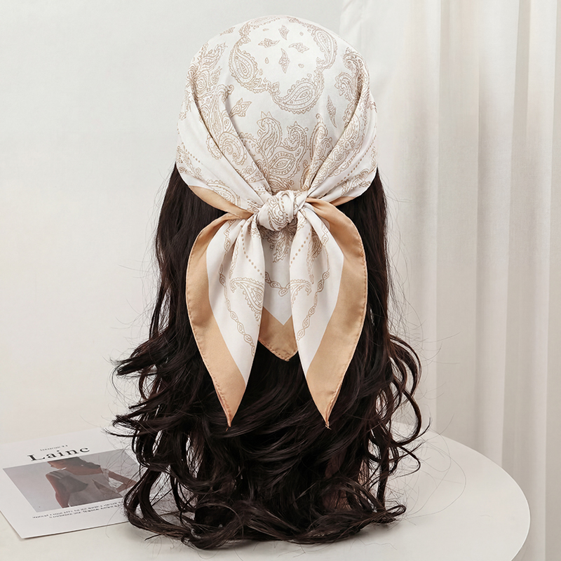 Vintage Beige Paisley Print Sq - Face Scarf Mask review and price