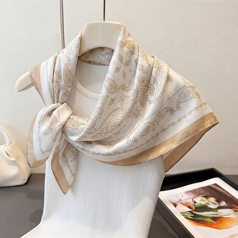 Vintage Beige Paisley Print Sq - Face Scarf Mask review and price